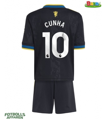 Manchester United Matheus Cunha #10 Tredjeställ Barn 2025-26 Kortärmad (+ Korta byxor)